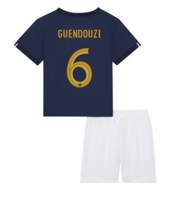 Francja Matteo Guendouzi #6 Koszulka Podstawowych Dziecięca MŚ 2022 Krótki Rękaw (+ Krótkie spodenki)